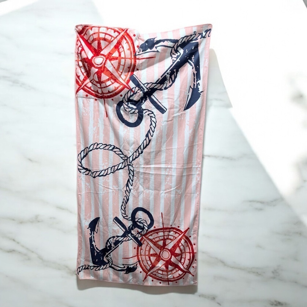 Gonna Be A While Anchor Rope Printed Beach Towel and Tote Bag Combo Set - Picture 7 of 8